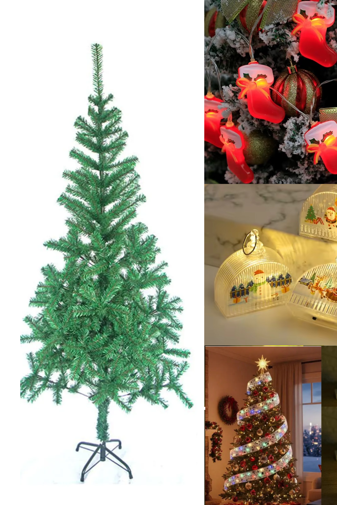 Mega Combo Navideño 1.50 m + Luces + LEDs