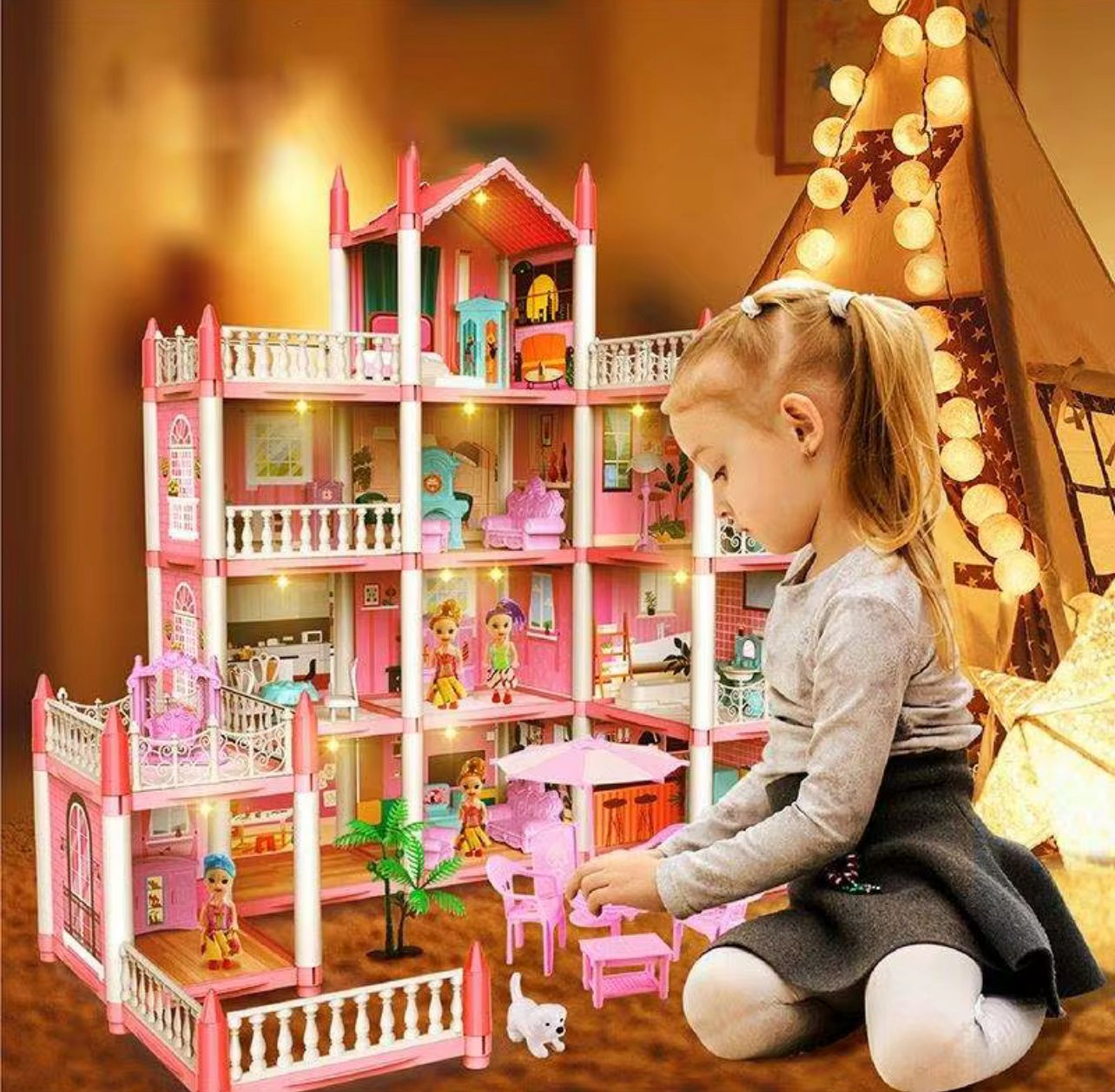 Castillo Mágico 215 Luces – ¡Ilumina tu Navidad!