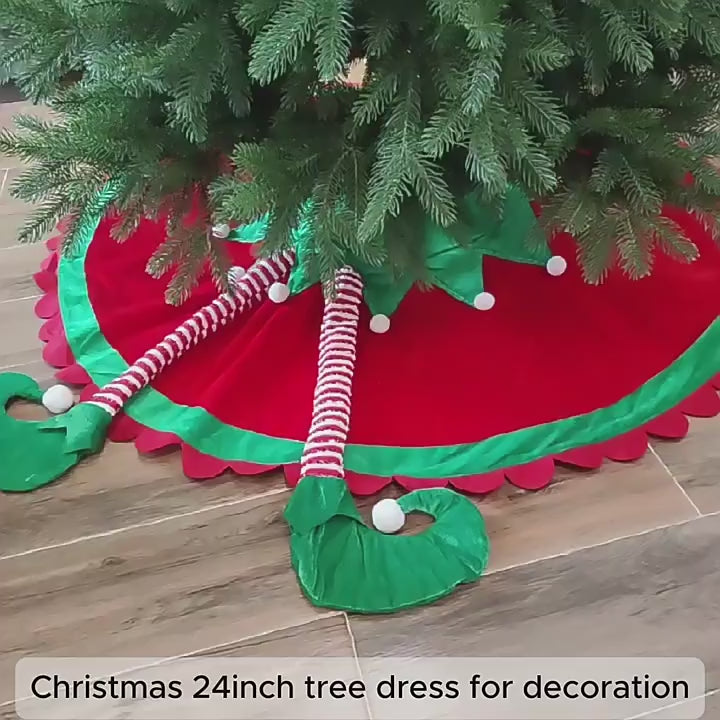 Falda Estilo Elfo — ¡Decora tu árbol con alegría y mucha magia navideña!