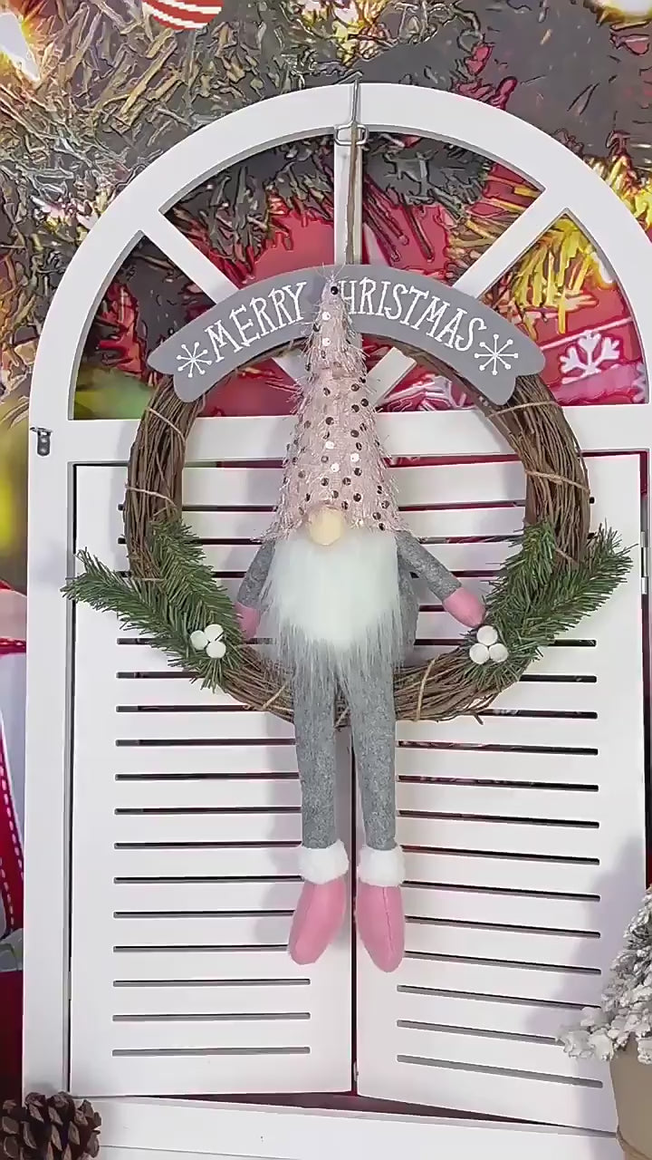 Corona Navideña Gnomo — ¡Magia y ternura para tu puerta!